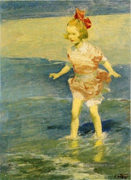  Strand Kunst - in der Brandung Impressionist Strand Edward Henry Potthast